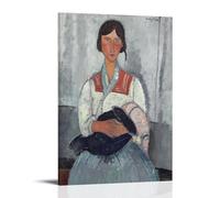 XuXueCC Amedeo Modigliani Wall Art Prints Paintings Poster Gypsy Woman with Baby (1919) Art Print Wall Photo Paint Hanging Picture Family Bedroom Decor Gift Frame 24x36inch(60x90cm)
