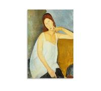 XuXueCC Amedeo Modigliani Wall Art Prints Paintings Poster Jeanne Hébuterne (1919) Artworks Picture Print Wall Art Painting Canvas Gift Decor Homes Decorative Unframe 08x12inch(20x30cm)