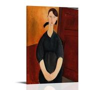 XuXueCC Amedeo Modigliani Wall Art Prints Paintings Poster Portrait of Paulette Jourdain (1919) Canvas Wall Art Decorative Bedroom Modern Home Print Picture Artworkss Frame 12x18inch(30x45cm)