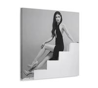 XuXueCC Anna Kendrick Retro Poster Star Print Photo Art Painting Canvas Home Decorative Bedroom Modern Decors Frame 24x24inch(60x60cm)