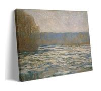 XuXueCC Claude Monet Wall Art Prints Paintings Poster Ice Breaking Up on The Seine near Bennecourt (1893) Decorative Painting Canvas Wall Art Living Rooms Bedroom Painting Frame 12x18inch(30x45cm)