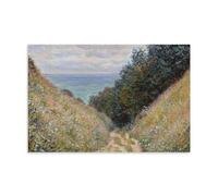 XuXueCC Claude Monet Wall Art Prints Paintings Poster Road at La Cavée, Pourville (1882) Wall Art Painting Canvas Gift Living Room Prints Bedroom Decor Artworks Unframe 12x18inch(30x45cm)