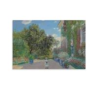XuXueCC Claude Monet Wall Art Prints Paintings Poster The Artist’s House at Argenteuil (1873) Wall Art Painting Canvas Gift Living Room Prints Bedroom Decor Artworks Unframe 24x36inch(60x90cm)