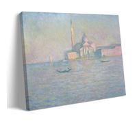 XuXueCC Claude Monet Wall Art Prints Paintings Poster The Church of San Giorgio Maggiore, Venice (1908) Canvas Painting Wall Art Decorative Picture Prints Modern Decor Frame 24x36inch(60x90cm)
