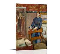 XuXueCC Edgar Degas Wall Art Prints Paintings Poster Hélène Rouart in Her Father's Study Art Canvas Painting Decor Wall Print Photo Home Modern Decoratives Frame 24x36inch(60x90cm)