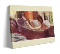 XuXueCC Edgar Degas Wall Art Prints Paintings Poster Woman in Her Bath, Sponging Her Leg Artworks Canvas Room Aesthetic Wall Art Prints Home Modern Decor Frame 12x18inch(30x45cm)