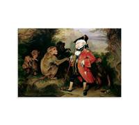 XuXueCC Edwin Landseer Wall Art Prints Paintings Poster The Monkey Who Had Seen The World Home Decor Wall Art Hanging Picture Print Bedroom Decorative Paintings Room Unframe 12x18inch(30x45cm)