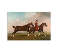 XuXueCC George Stubbs Wall Art Prints Paintings Poster William Anderson with Two Saddle-horses Artworks Canvas Room Aesthetic Wall Art Prints Home Modern Decor Unframe 24x36inch(60x90cm)