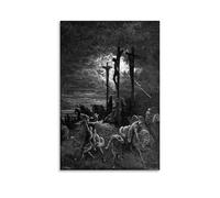 XuXueCC Gustave Dore Wall Art Prints Paintings Poster The Darkness at The Crucifixion Painting On Canvas Wall Art Scroll Picture Print Living Room Walls Decor Homes Unframe 20x30inch(50x75cm)