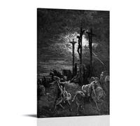 XuXueCC Gustave Dore Wall Art Prints Paintings Poster The Darkness at The Crucifixion Picture Print Canvas Wall Paint Arts Decor Modern Home Artworks Gift Idea Frame 12x18inch(30x45cm)