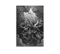 XuXueCC Gustave Dore Wall Art Prints Paintings Poster The Mouth of Hell Engraving Canvas Wall Art Decorative Bedroom Modern Home Print Picture Artworkss Unframe 24x36inch(60x90cm)