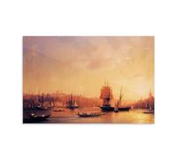 XuXueCC Ivan Aivazovsky Wall Art Prints Paintings Poster Dusk on The Golden Horn Artworks Canvas Room Aesthetic Wall Art Prints Home Modern Decor Unframe 16x24inch(40x60cm)