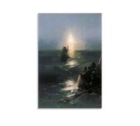 XuXueCC Ivan Aivazovsky Wall Art Prints Paintings Poster Jesus Walks on Water Painting On Canvas Wall Art Scroll Picture Print Living Room Walls Decor Homes Unframe 16x24inch(40x60cm)