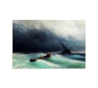 XuXueCC Ivan Aivazovsky Wall Art Prints Paintings Poster Storm at Sea 1873 Canvas Art And Wall Art Picture Print Modern Family Bedroom Decors Unframe 24x36inch(60x90cm)