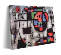 XuXueCC Joan Miro Wall Art Prints Paintings Poster The Skiing Lesson Wall Art Bedroom Prints Home Decor Hanging Picture Canvas Paintings Frame 08x12inch(20x30cm)