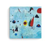 XuXueCC Joan Miro Wall Art Prints Paintings Poster Women And Birds at Sunrise Canvas Wall Art Decorative Bedroom Modern Home Print Picture Artworkss Unframe 20x20inch(50x50cm)