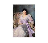 XuXueCC John Singer Sargent Wall Art Prints Paintings Poster Portrait of Lady Agnew of Lochnaw Wall Art Bedroom Prints Home Decor Hanging Picture Canvas Paintings Unframe 24x36inch(60x90cm)