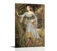 XuXueCC John William Waterhouse Wall Art Prints Paintings Poster Ophelia 1910 Artworks Canvas Room Aesthetic Wall Art Prints Home Modern Decor Frame 08x12inch(20x30cm)