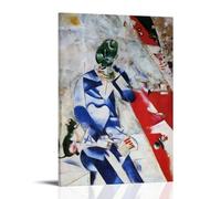 XuXueCC Marc Chagall Wall Art Prints Paintings Poster The Poet Or Half Past Three Art Canvas Painting Decor Wall Print Photo Home Modern Decoratives Frame 08x12inch(20x30cm)