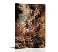 XuXueCC Peter Paul Rubens Wall Art Prints Paintings Poster The Fall of The Damned Cool Artworks Painting Wall Art Canvas Prints Hanging Picture Home Decors Gift Idea Frame 24x36inch(60x90cm)