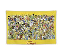 XUYANG The Simpsons All Characters Collection American Anime Poster Wall Art Picture Painting Tapestry Polyester Print Tapestries Artworks Bedroom Living Room Decor 60"x90"