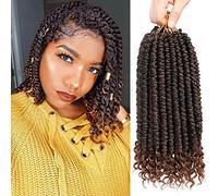 Xuyasu Spring Senegalese Twist Crochet Braids Curly End Havana Mambo Crochet Hair Extension 12 Inch 6 Pieces T30