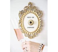 XUYue Press for Champagne Door Ring Bell, Ring Mini Press for Champagne Button, Champagne Themed Decor Wall for Party Christmas Home Bedroom Hotel (Functional)