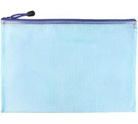 Xuyuehengqdd 3Pcs File Pouch,A3 or A4 Plastic Wallets Zip Lock Bags,Mesh Plastic File Wallet,Travel Storage Bags,for Office,Home (Blue-A3)