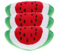 Xuyuehengqdd 3Pcs Watermelon Dog Toy,Dog Plush Toy,Dog Toy with Squeaker,Pet Interactive Chew Toy,Dog Cartoon Fruit Toy