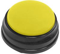 Xuyuehengqdd Voice Recording Button,Recordable Sound Button,Dog Interactive Toy,Pet Training Buzzer,for Kids Learning (Yellow)