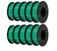 xuyuyan 10KG PLA Filament PETG 3d Filament 1.75mm For 3D Printer Filament 10rolls/set Mixed Colors And Materials FDM Printing(10 KG PETG Green)