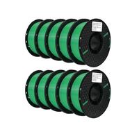 xuyuyan 10KG PLA Filament PETG 3d Filament 1.75mm For 3D Printer Filament 10rolls/set Mixed Colors And Materials FDM Printing(10 KG PLA Green)