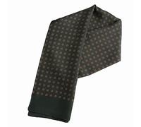 XUYUZUAU Men Silk Scarves 100% Silk Scarf 12 mommes Twill Double Layer Neckwear Wrap Casual Formal Business 170x27cm Green