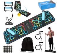 Xuza Push Up Board with Jump Rope | Multi-function Foldable Portable Press Up Board - Ultimate Home Gym Set, Storage Bag, Resistance Bands & Workout Guide - Great Gift for Men & Women