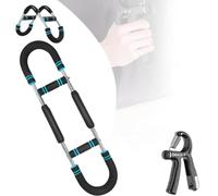 Xuza Twister Arm Trainer with a Grip Strengthener | Full Body Workout Tool for Chest, Arms, Back, Thighs, Triceps and Forearms | Stretching and Strength Training for Muscle Building and Toning