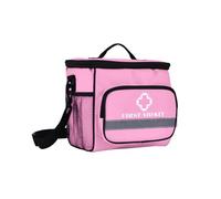 XUZAOJUN Empty Emergency Medical Kit,Travel Medicine Bag Organizer,Large Medication Storage,Home Medicine Bottle Organizer,Travel Suitcase First Aid Kit for Outdoor,Car(Pink)