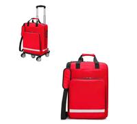 XUZAOJUN Large Medical Emergency Trolley Case,Mute Climbing Wheels,Scientific Storage,Durable Hardware,Reflective Strips,Medical,First Aid Travel Kit,Hiking Survival Kit