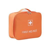 XUZAOJUN Portable Home Travel Medication Organizer Kit, Medical First Aid Kit, Large Capacity Empty Healthcare Pill Box Medication Organizer for Emergency, Home, Travel(Orange,9.4x3.9x7.9in)