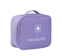 XUZAOJUN Portable Home Travel Medication Organizer Kit, Medical First Aid Kit, Large Capacity Empty Healthcare Pill Box Medication Organizer for Emergency, Home, Travel(Purple,9.4x3.9x7.9in)