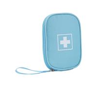 XUZAOJUN Portable Home Travel Medication Organizer Kit, Medical First Aid Kit, Large Capacity Empty Healthcare Pill Box Medication Organizer for Emergency, Home, Travel(Blue,3.9x1x5.9in)