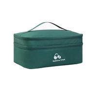XUZAOJUN Portable Medicine Storage and Organizing Kit,Double-Layer Medical First Aid Kit,Home and Outdoor Emergency Organizer,Pill Organizer for Home,Camping,Car(Green,13.8x9.4x6.7in)