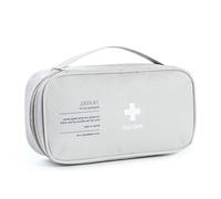 XUZAOJUN Protective Storage Emergency Bag, Medical First Aid Kit, Portable Outdoor Medical Drug Storage Bag, Suitable for Home, Camping, Truck, Sports and Outdoor Emergencies(Grey,9.1x5.3x2.8in)