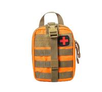 XUZAOJUN Tactical Waist Pack Multi-Functional Outdoor Mountaineering Lifesaving Kit,Portable Medical First Aid Kit,Traveler's Organizer for Outdoor,Vehicle,Camping(Orange)
