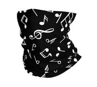 XUZHANG Black Musical Note Signs, Bandana Neck Gaiter Soft Face Cover Neck Warmer Tube Half Face Mask Scarf Balaclava
