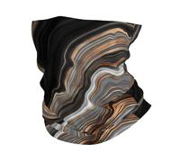 XUZHANG Elegant Black Marble With Gold And Copper Veins, Bandana Neck Gaiter Soft Face Cover Neck Warmer Tube Half Face Mask Scarf Balaclava
