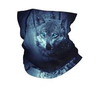 XUZHANG Fierce Wolf Printed, Bandana Neck Gaiter Soft Face Cover Neck Warmer Tube Half Face Mask Scarf Balaclava