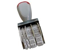 XUZHID Date Stamp 4mm Font Spanish Date Stamp French Date Stamp Rotating Stamp Office Business Stamp for Document File Marking