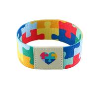 xuzhiyuan Autism Awareness Bracelet, Adjustable, Elastic, Autism Bracelet, Colourful for Men and Women, Adjustable, Nylon, No Gemstone