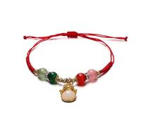 xuzhiyuan Chinese New Year Dragon Red String Rope Bracelet Charm Dragon Bracelet Chinese Zodiac Good Luck Protection Braided Adjustable Blessing Jewelry Spring Festival Amulet Jewelry Gift, Adjustable