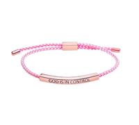 xuzhiyuan God Is In Control Inspirational Bracelet, Christian Faith Handmade Braided Adjustable Stainless Steel Bangle for Women Men, Religious Jewelry Gift for Christmas Birthday, M, Metal, no